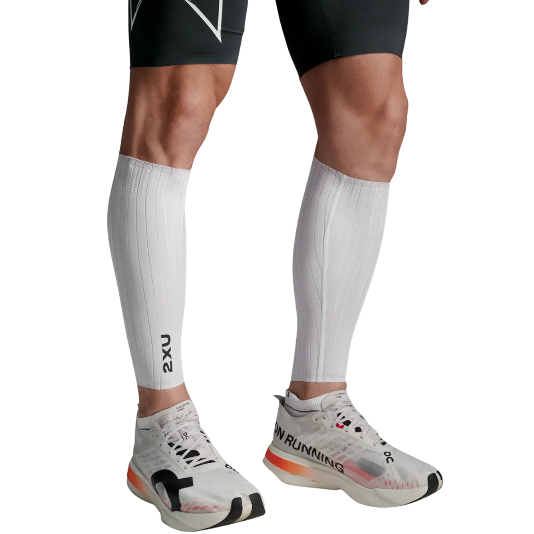 2XU - Light Speed Aero Calf Guards - White/Black