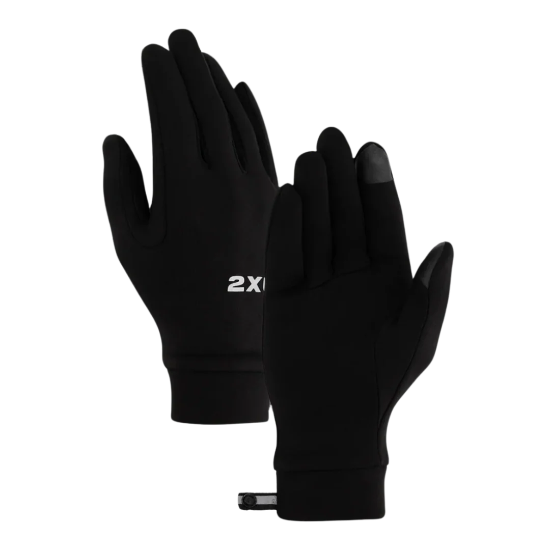 2XU - Run Gloves - Black/Silver Reflective