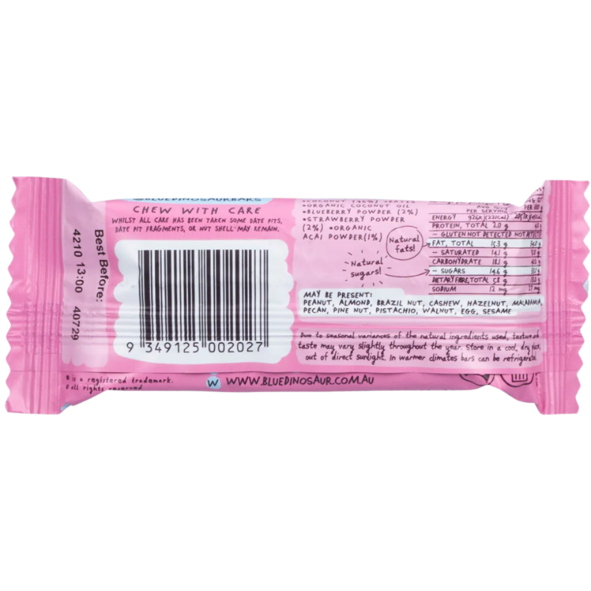 Blue Dinosaur - Energy Bar - Berry & Coconut - Image 4