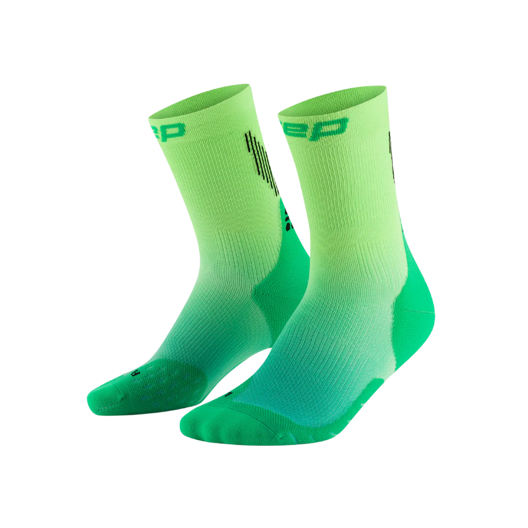 CEP - Men's Gradient Core Run Edt Mid Cut - Green/Lime Fade