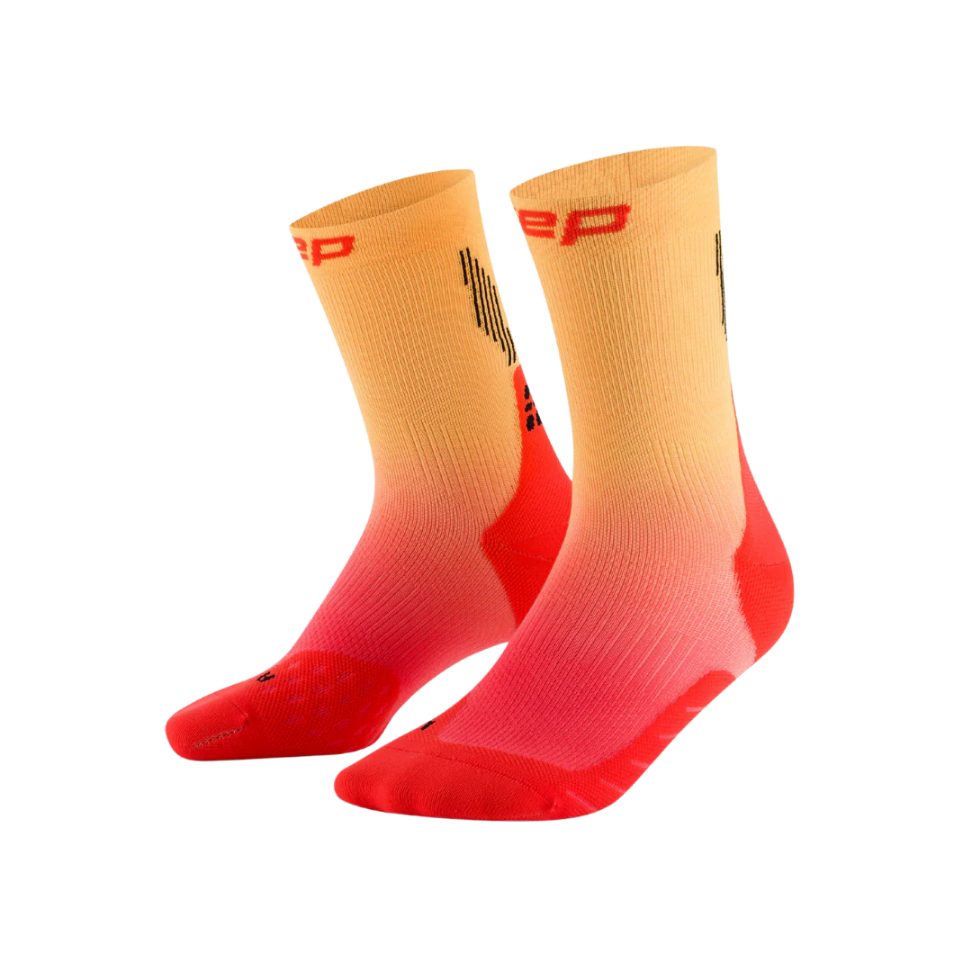 CEP - Men's Gradient Core Run Edt Mid Cut - Red/Marigold Fade