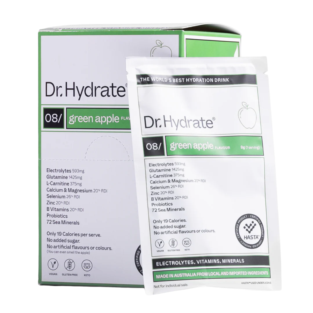 Dr. Hydrate - All-In-One Drink Sachet Box - Green Apple - Image 2