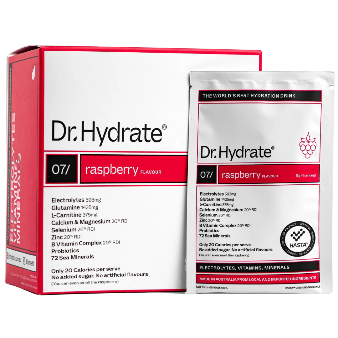 Dr. Hydrate - All-In-One Drink Sachet Box - Raspberry - Image 2
