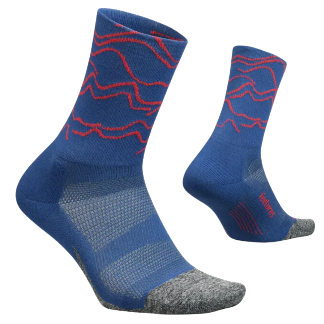 Feetures - Elite Ultra Light Cushion Mini-Crew - Rogue Blue - Image 2