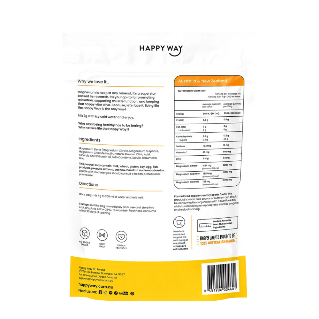 Happy Way - Magnesium Powder 315g - Tropical - Image 2