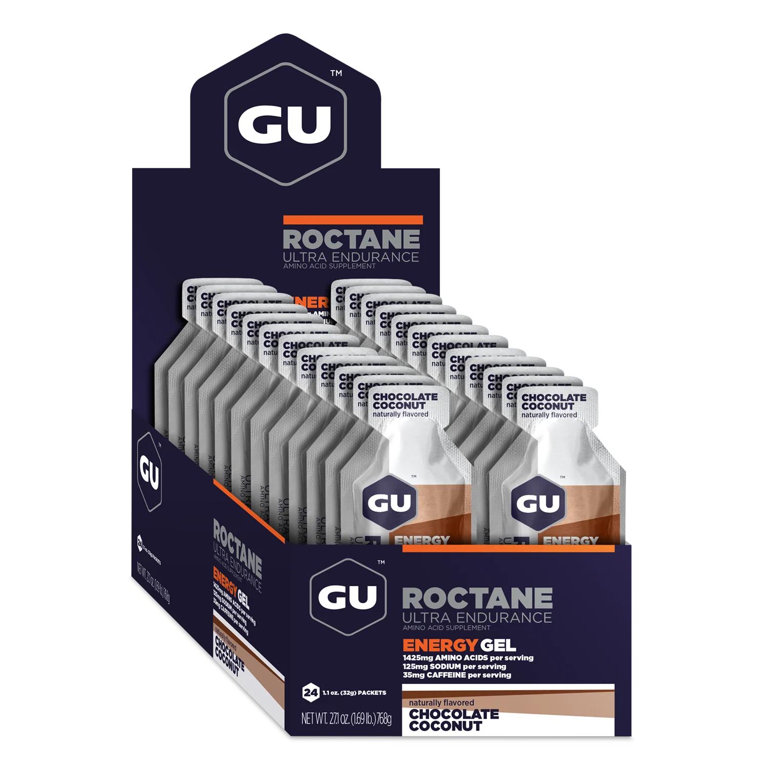 GU Energy - Roctane Energy Gels - Chocolate Coconut (with caffeine) - Image 3