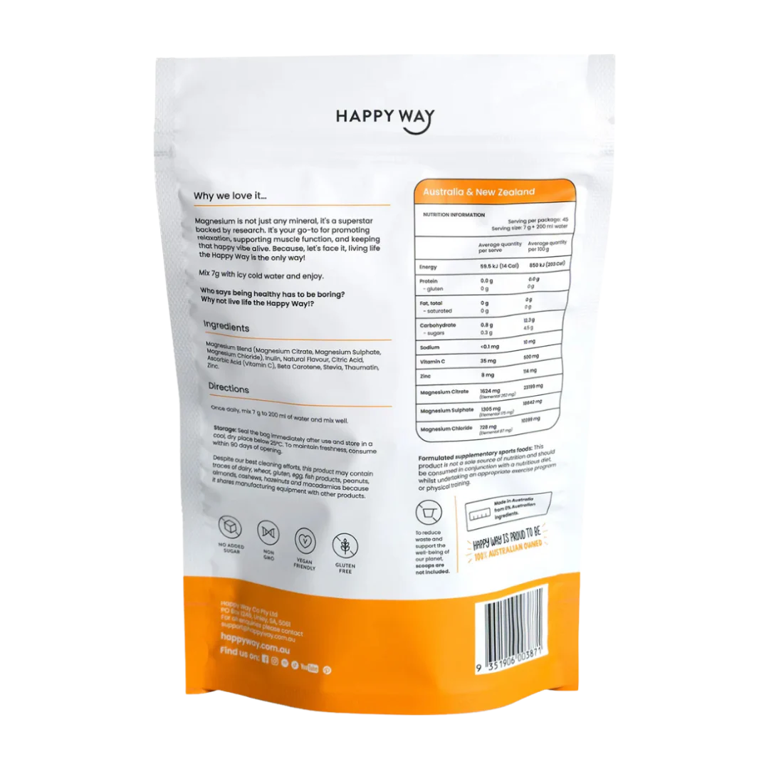 Happy Way - Magnesium Powder 315g - Orange - Image 2