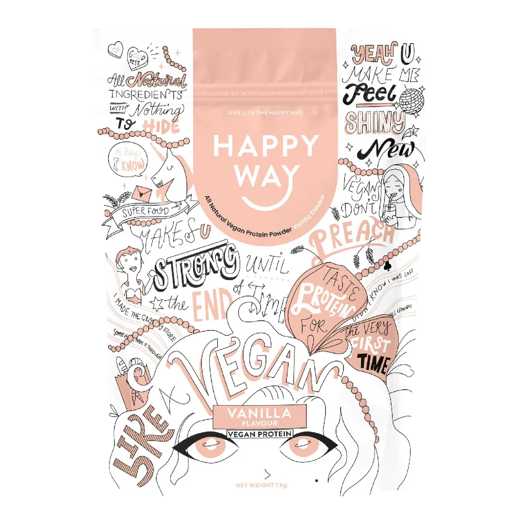 Happy Way - Vegan Protein Powder 1kg - Vanilla