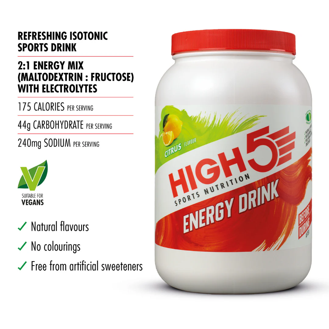 High5 - Energy Drink Mix Tub - Citrus (2.2kg) - Image 3