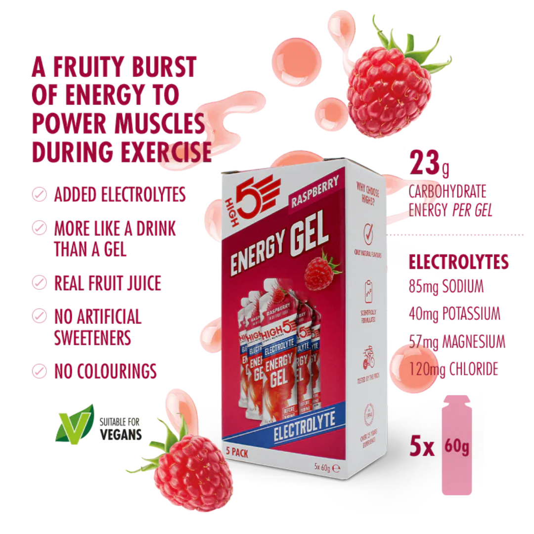 High5 - Energy Gel Electrolyte - Raspberry - Image 5