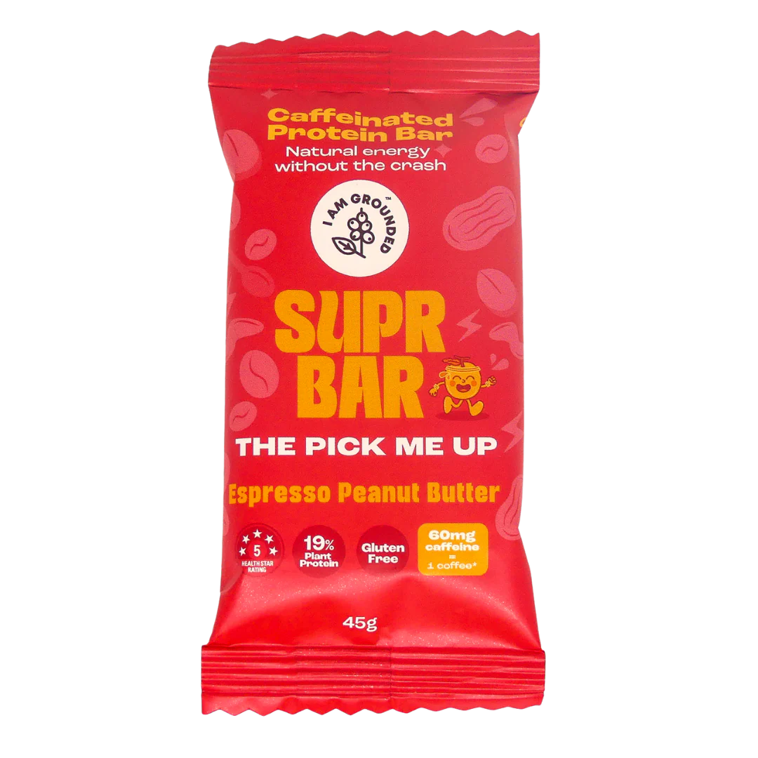 I Am Grounded - SUPR Bar - Espresso & Peanut Butter (with caffeine)
