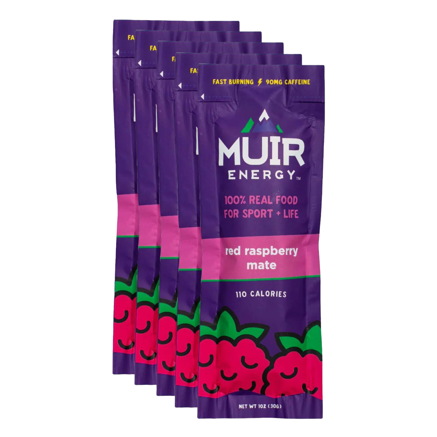 Muir Energy - Energy Gel - Red Raspberry Mate (with caffeine) - Image 2