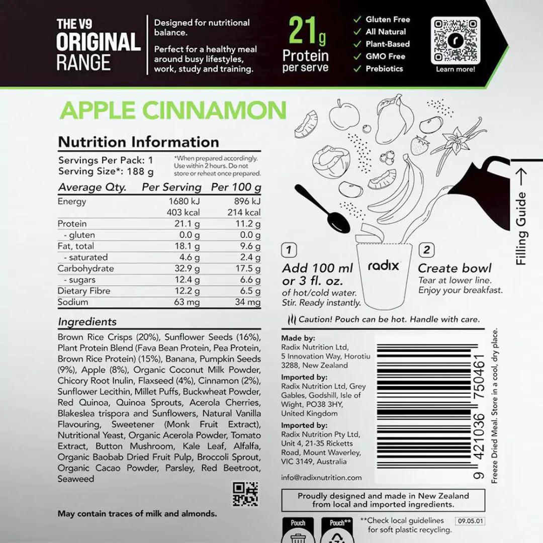 Radix Nutrition - Original Breakfast - Apple Cinnamon (400Kcal) - Image 3