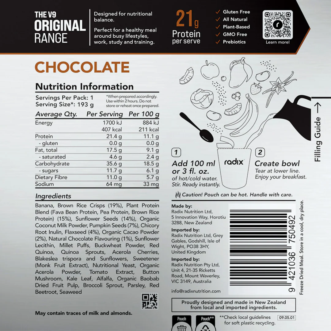 Radix Nutrition - Original Breakfast - Chocolate (400Kcal) - Image 3