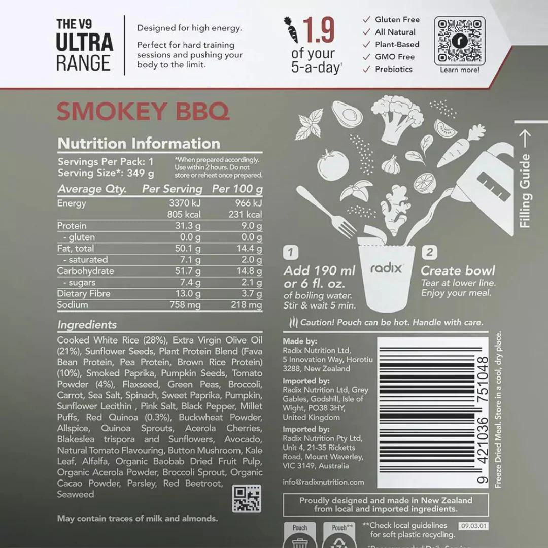 Radix Nutrition - Ultra Meals - Smokey Barbecue (800Kcal) - Image 2