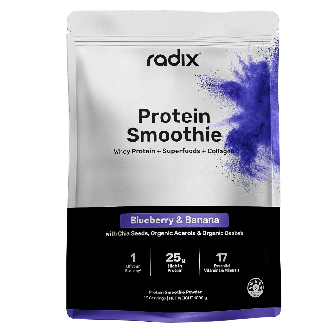 Radix Nutrition - Whey Protein Smoothie Bag - Blueberry & Banana (1kg)
