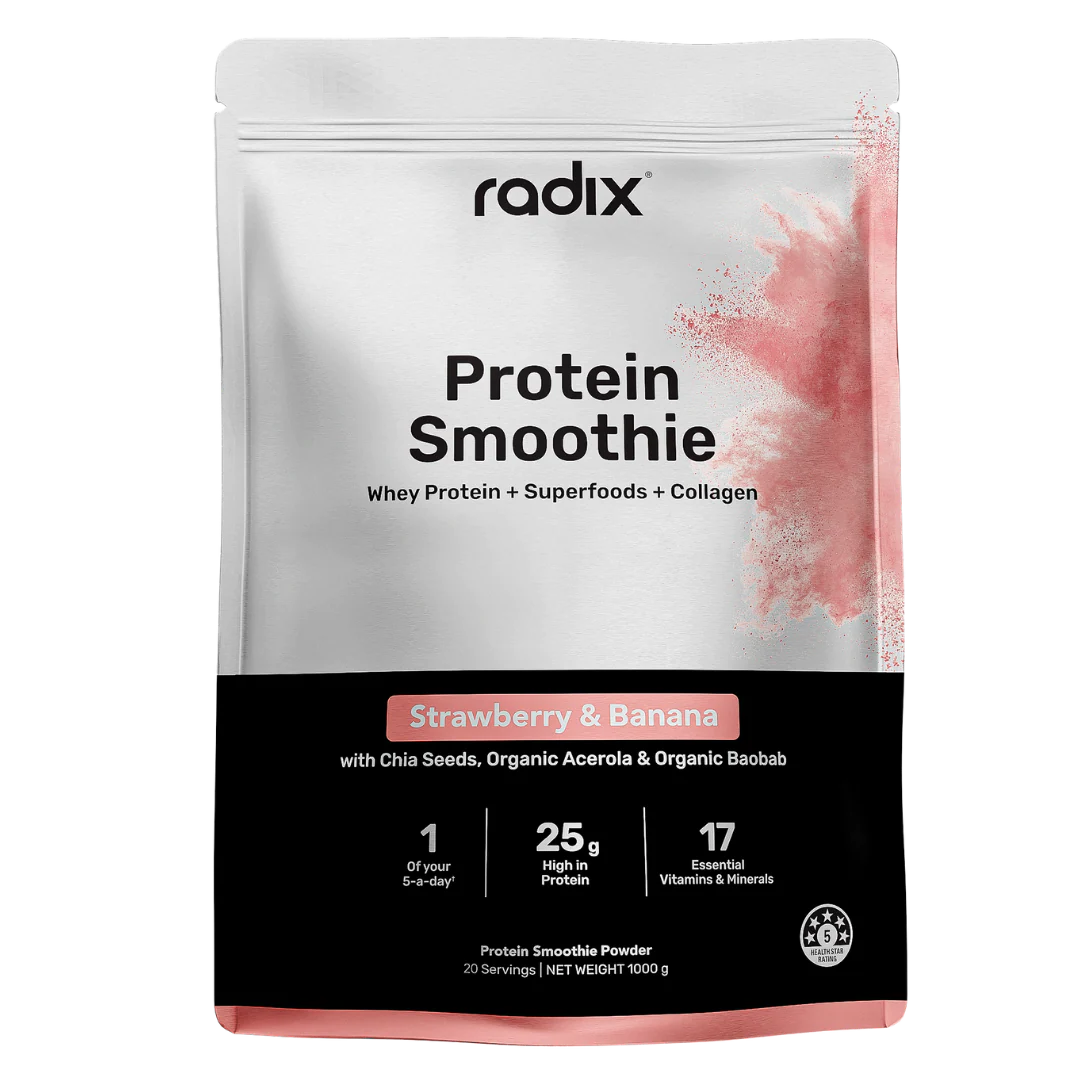 Radix Nutrition - Whey Protein Smoothie Bag - Strawberry & Banana (1kg)