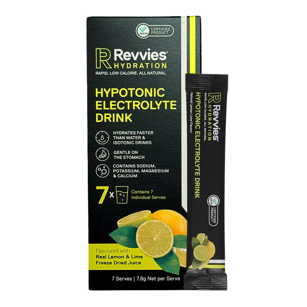 Revvies Hydration - Hypotonic Electrolyte Drink Sachet Box - Lemon Lime