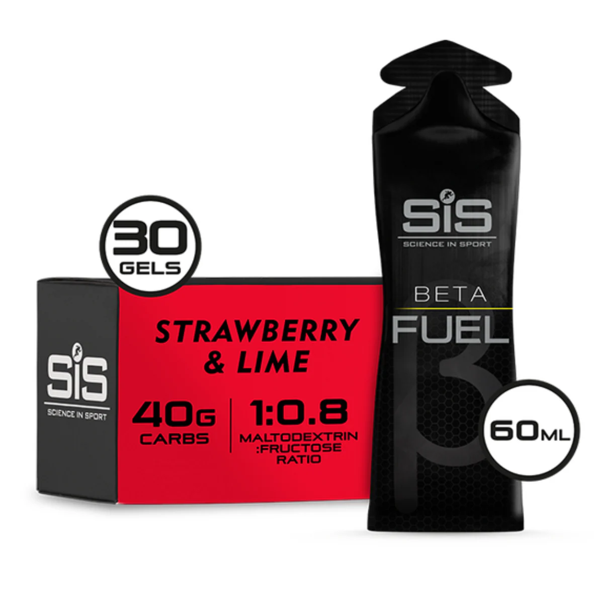 Science In Sport (SIS) - Beta Fuel Energy Gel - Strawberry & Lime - Image 3