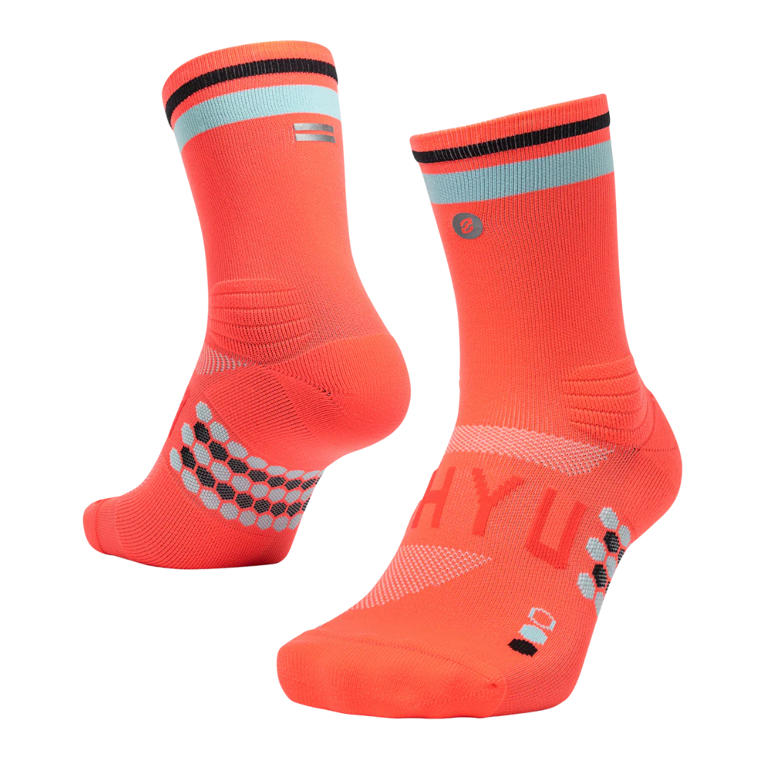 SHYU - Racing Socks - Coral/Sky/Black
