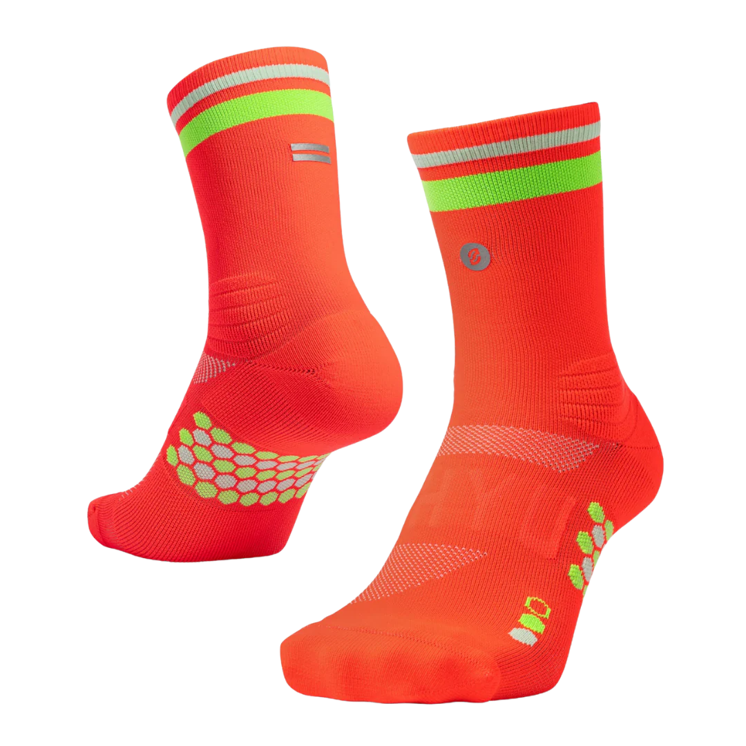 SHYU - Racing Socks - Crimson/Lime/Powder