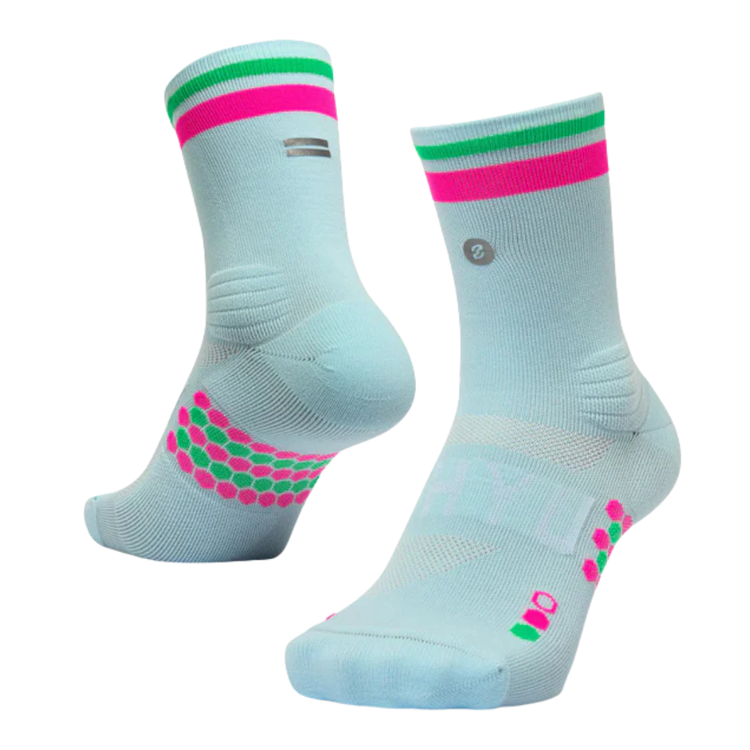 SHYU - Racing Socks - Foam/Pink/Green