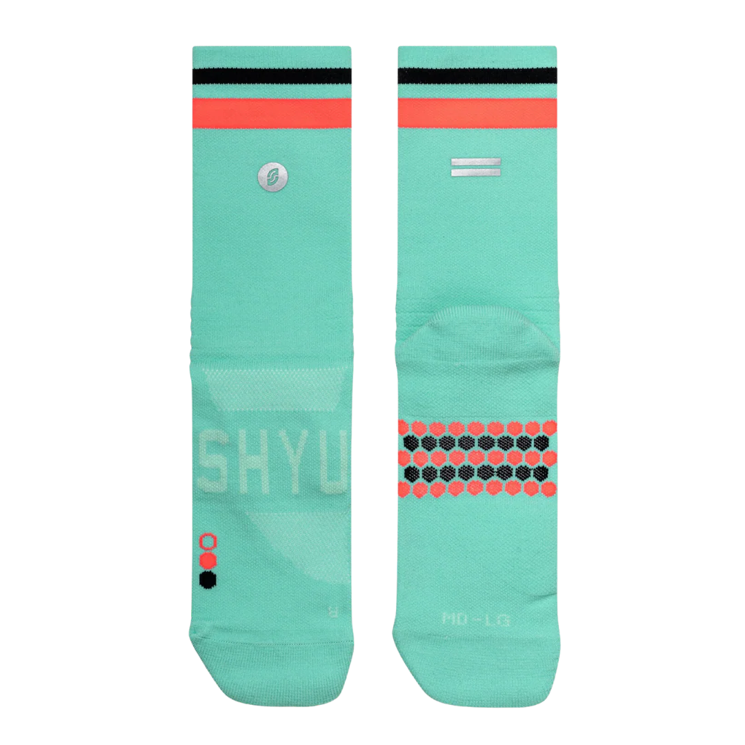 SHYU - Racing Socks - Peppermint/Red/Black - Image 2
