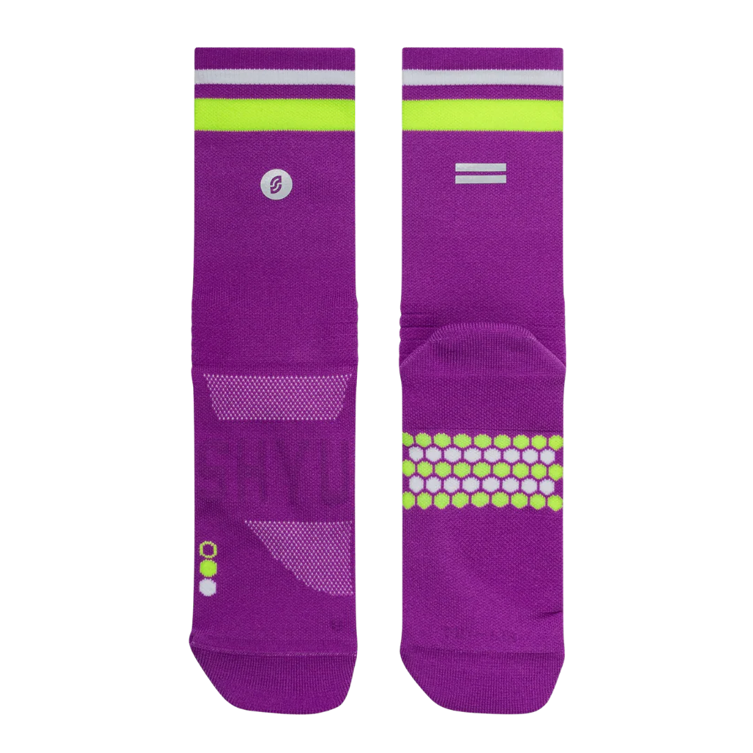 SHYU - Racing Socks - Purple/Neon/White - Image 2