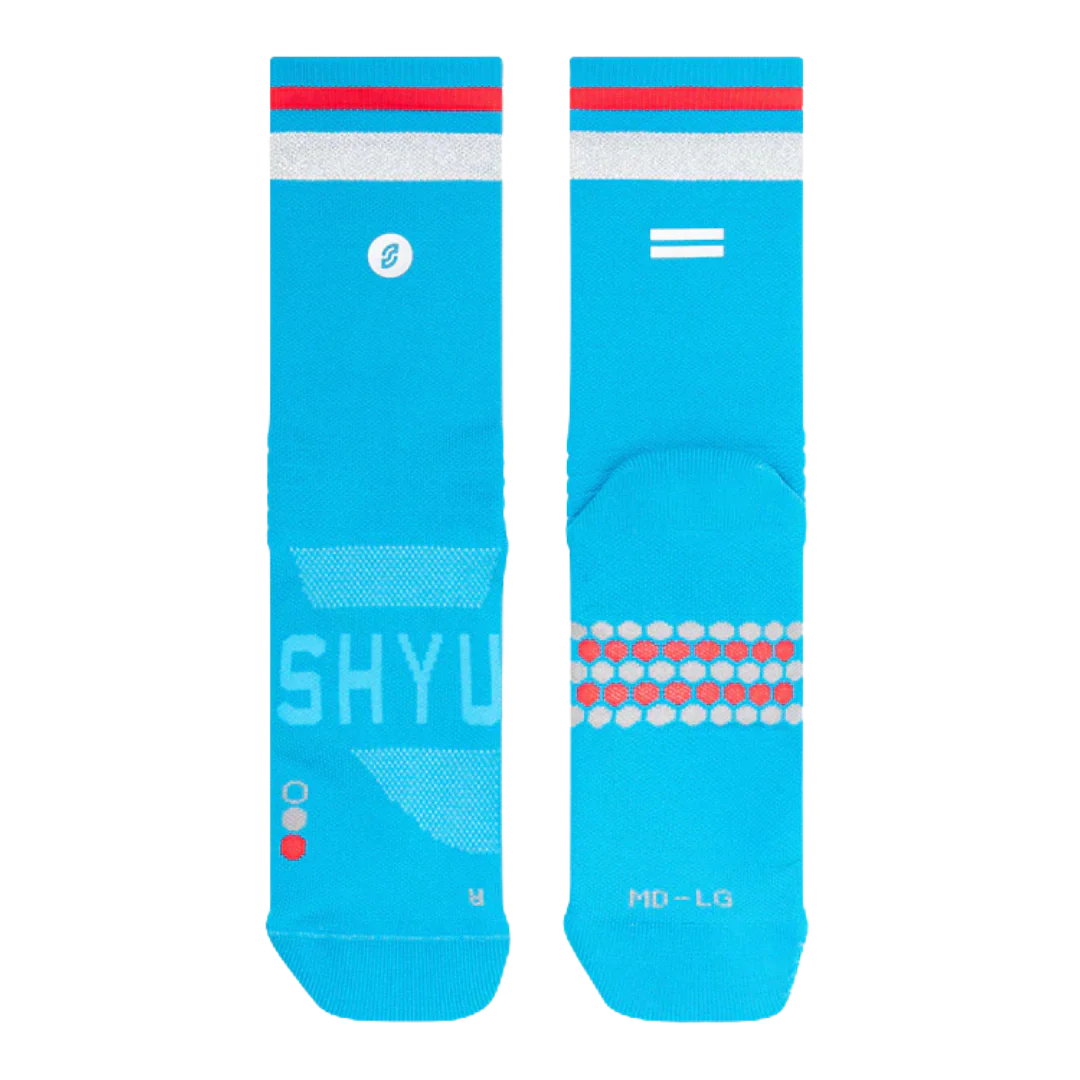 SHYU - Racing Socks - Sapphire/Chrome/Red - Image 2