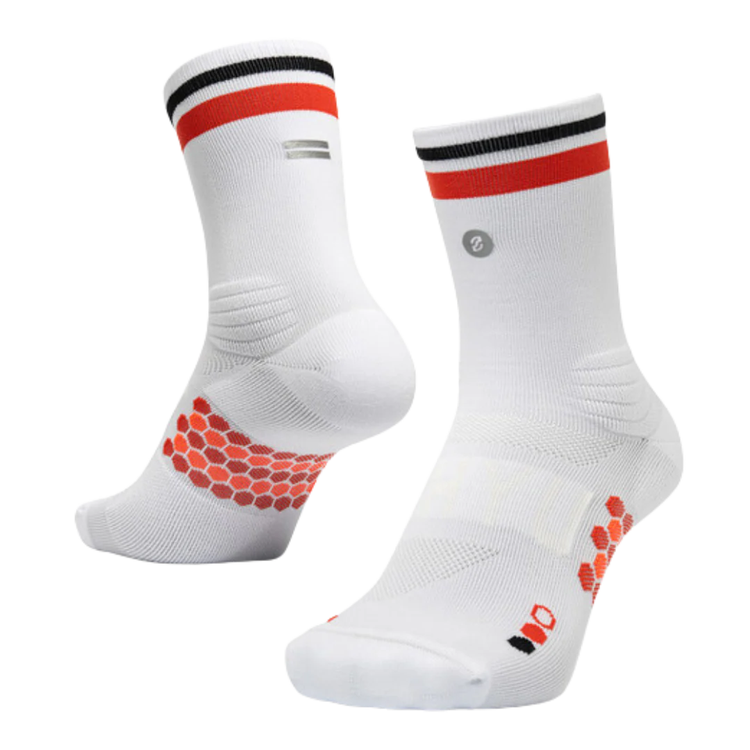 SHYU - Racing Socks - White/Scarlet/Black