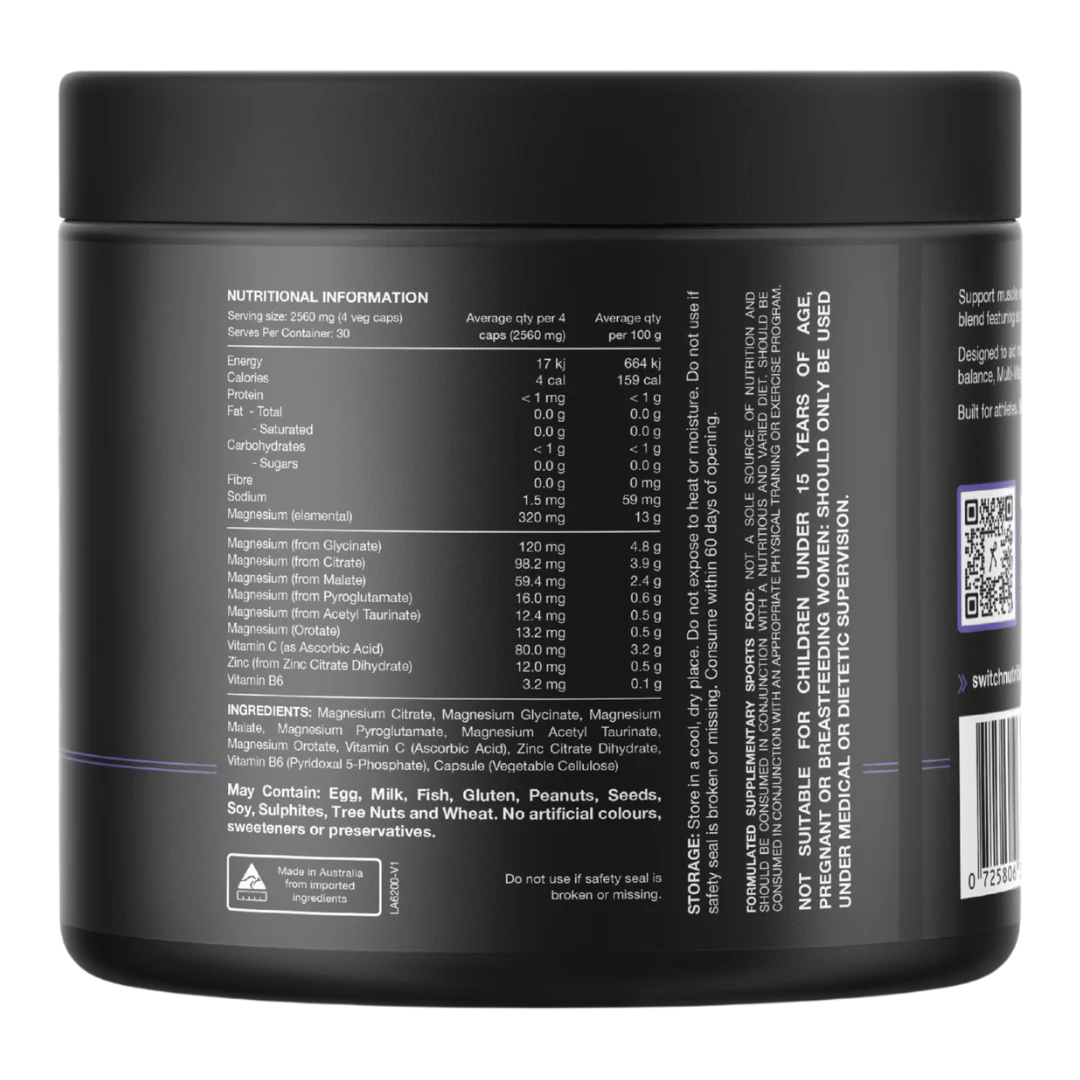 Switch Nutrition - MultiMag Perform Caps - Image 2