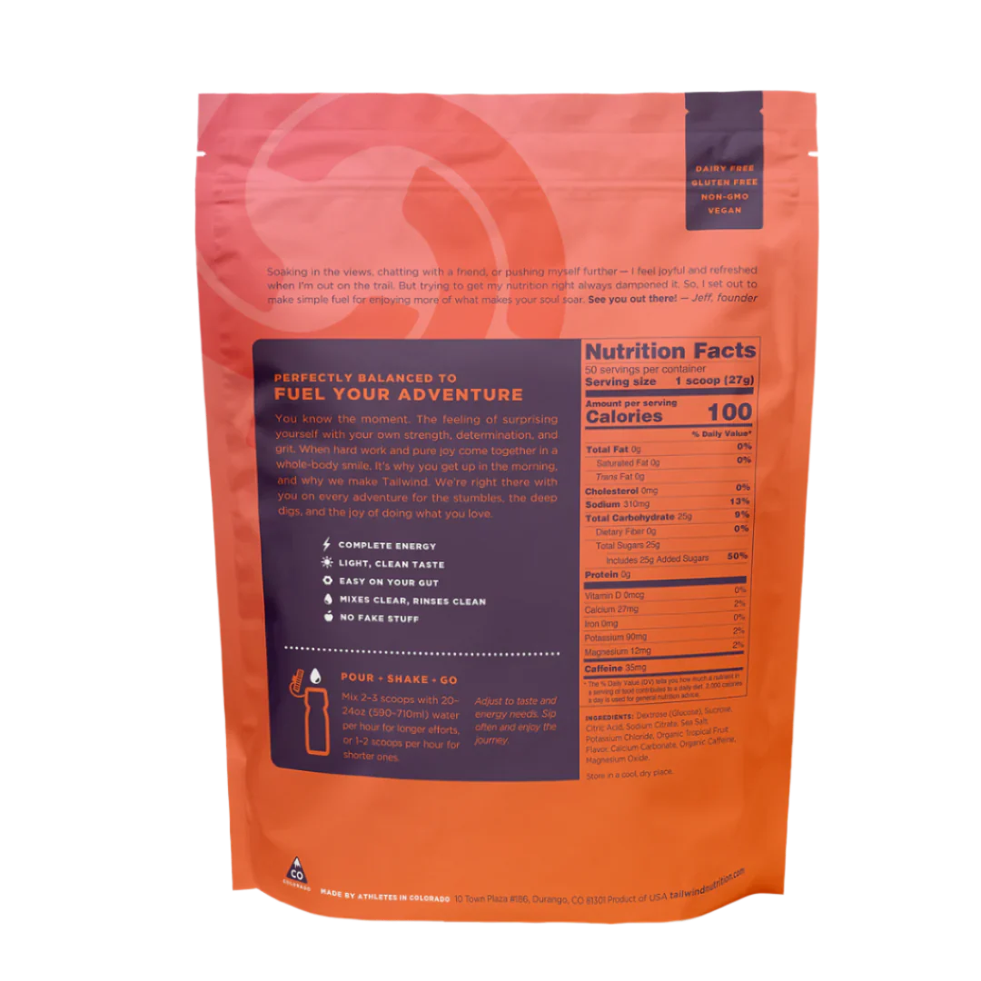 Tailwind Nutrition - Endurance Fuel Bag - Tropical (Caffeinated) - Image 3