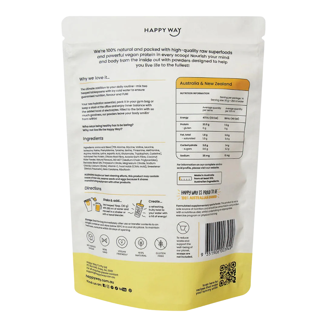 Happy Way - Vegan Protein Water 420g - Tropical Crush - Image 2